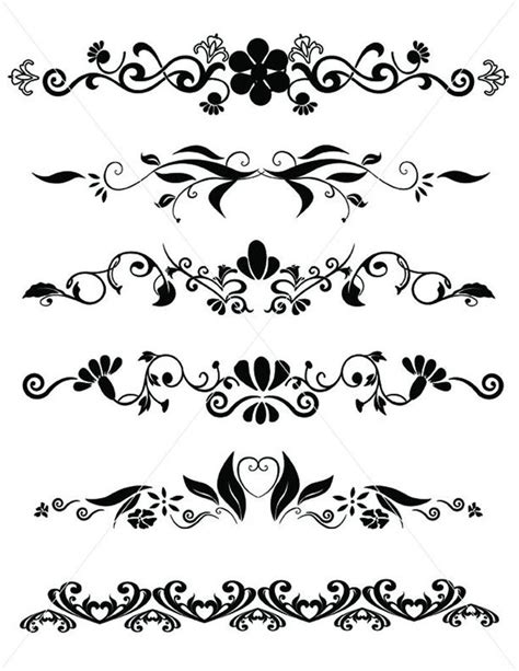 Flourishes SVG Dividers Lines Ornamental Borders Scalabe | Etsy ...