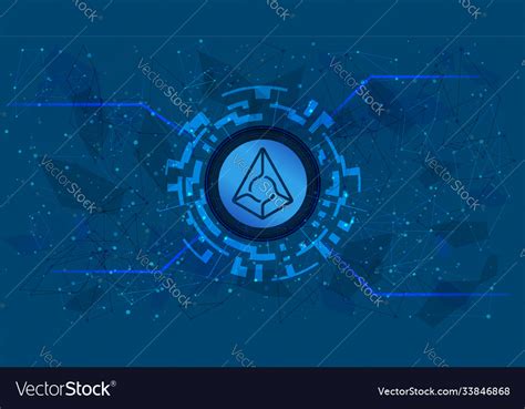 Augur rep token symbol defi project in circle Vector Image