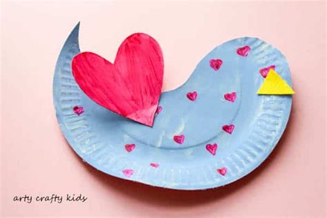 Paper Plate Love Birds - Arty Crafty Kids