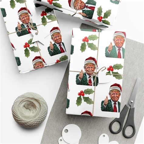 Christmas Trump Wrapping Paper - Etsy