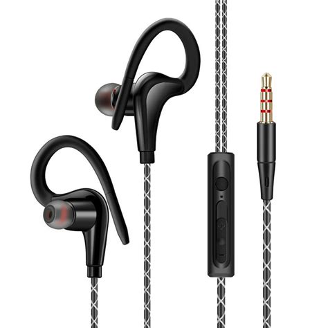 TSV In-Ear Wired Sport Running Earphone Earbuds with Microphone, Over ...