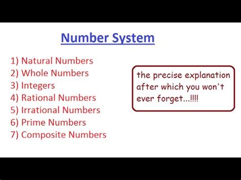 Rational, Irrational, Prime, Composite, Natural, Whole numbers, Integers - Number System | Team ...