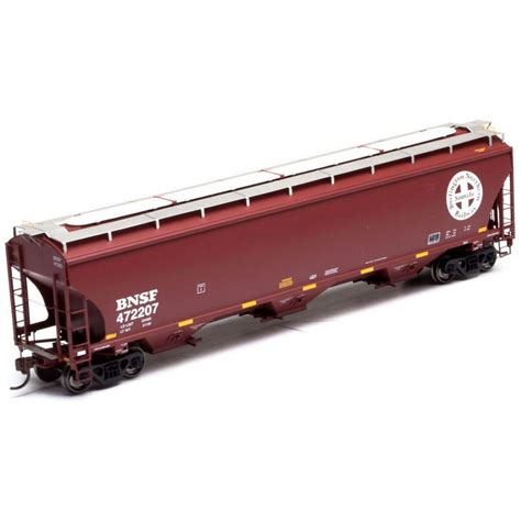 Athearn HO Scale Trinity 3-Bay Covered Hopper Car BNSF (Circle-Cross) #472207 - Walmart.com ...