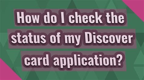 How do I check the status of my Discover card application? - YouTube