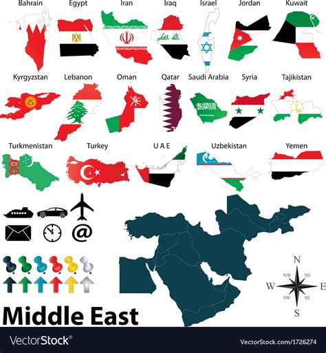 Middle East Flag Map – Get Map Update