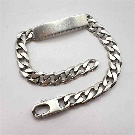 Vintage Sterling Silver 925 Womens Mens Chain Bracelet Marked 203 gr