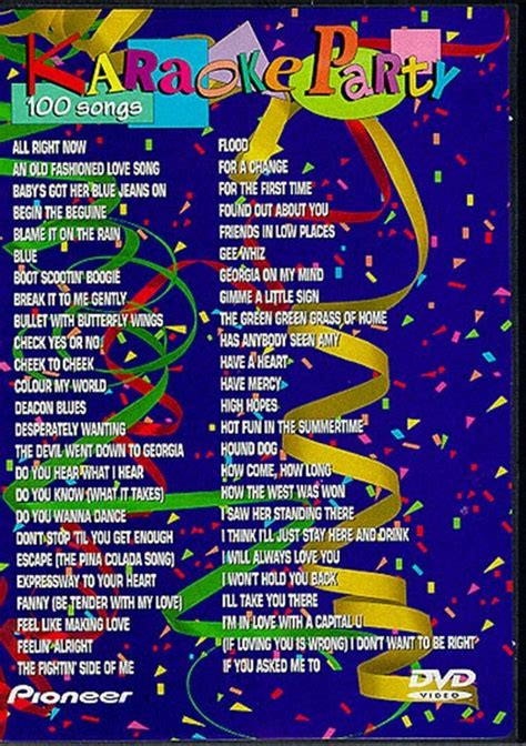 Karaoke: Party 100 Songs (DVD 1999) | DVD Empire