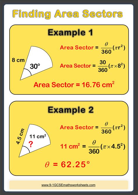 Area Of A Sector Worksheet Answers - blissinspire