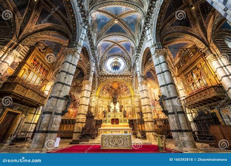 Interior of Siena Cathedral Editorial Stock Photo - Image of europe ...