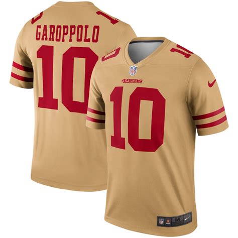 Men's San Francisco 49ers Jimmy Garoppolo Nike Gold Inverted Legend Jersey