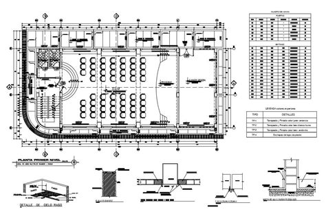 Conference Hall Layout Plan And Elevations Cad Template Dwg Cad Templates | Porn Sex Picture