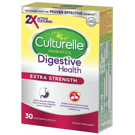 CULTURELLE DIGESTIVE HEALTH EXTRA STRENGTH 30CT - Walmart.com