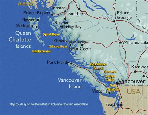 BC Map | Luxury Wilderness Adventure Tours & Cruises on BC's West Coast ...