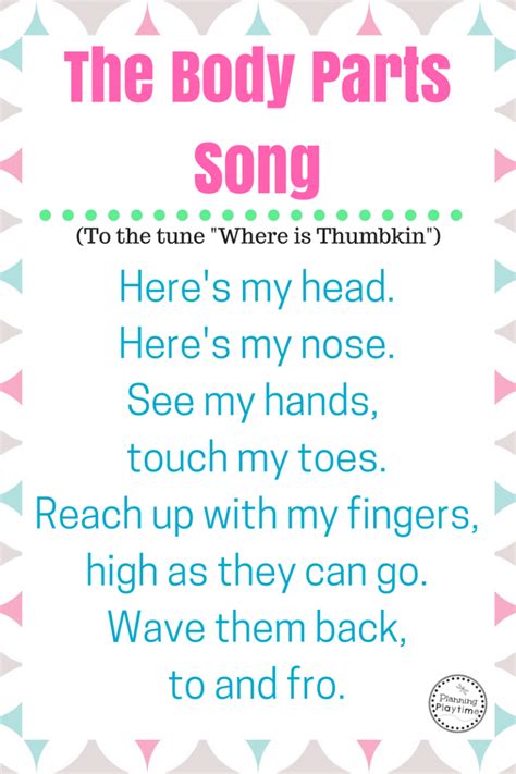 10 Fun Preschool Songs About Body Parts - Planning Playtime