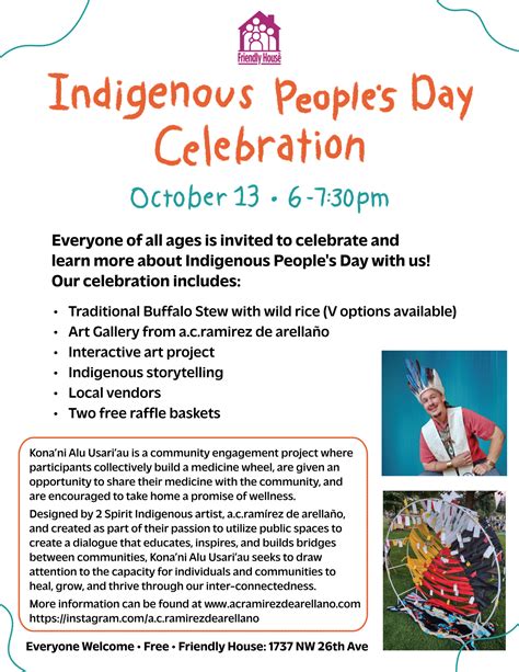 Indigenous People’s Day Celebration - Friendly House