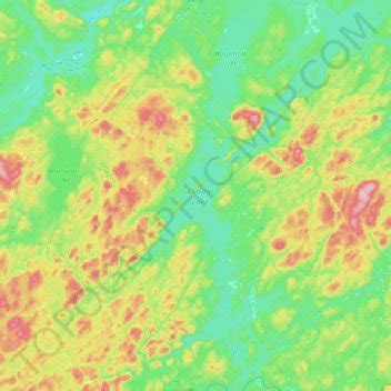 Esnagi Lake topographic map, elevation, terrain