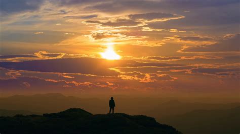 The Man Standing On Mountain Top On Stock Footage SBV-337299773 - Storyblocks