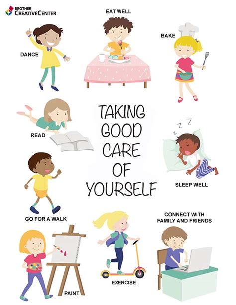 Free Printable Taking good care of yourself | Creative Center