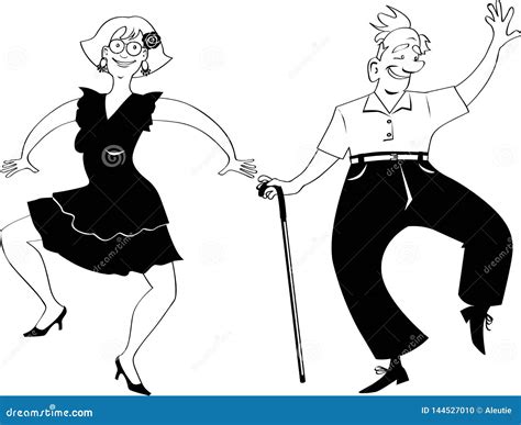 Dancing Senior Citizens Clip Art Stock Vector - Illustration of home ...