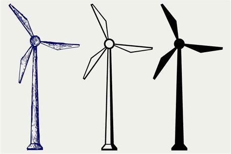 Windmill and electric pole SVG | Doodle images, Windmill design, Windmill