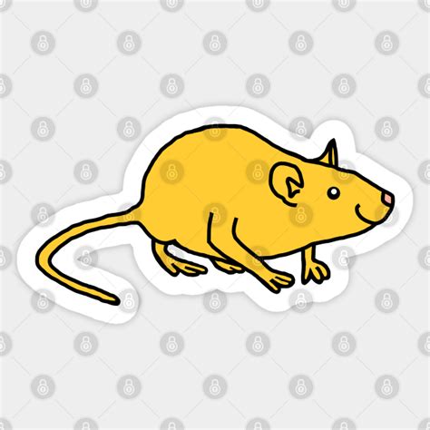 Yellow Rat - Yellow - Sticker | TeePublic