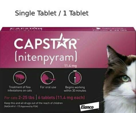 Capstar Dog Cat Flea Tablets Treatment Kills Fleas Fast 11mg, 57mg 1 Or 6 Pack | eBay