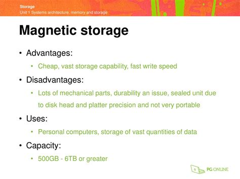 GCSE OCR 4 Storage Computer Science J276 Unit 1 - ppt download