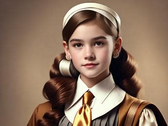 A digital painting of a girl in a school uniform Image & Design ID 0000203114 - SmileTemplates.com