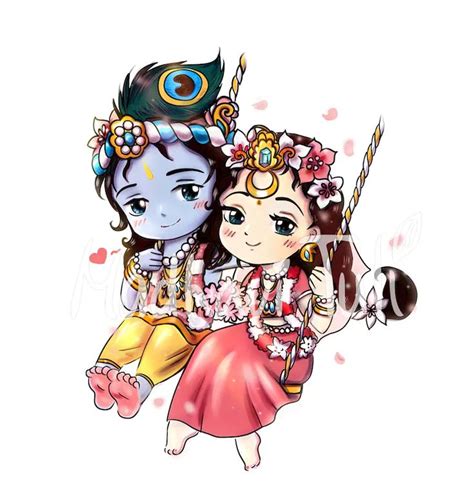 HD File Cute Shri Radha Krishna Kawaii Anime Radha Krishna - Etsy Canada in 2023 | Cute krishna ...