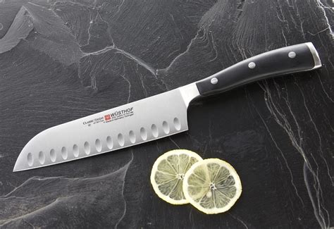 Wusthof Classic Ikon 7-Inch Santoku, Hollow Edge, Black | eBay