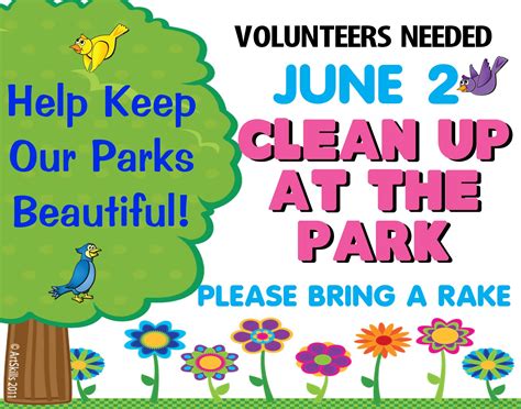 Create a Clean Up The Park Poster | Volunteer Event Poster | Community ...