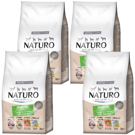 Naturo Dry Grain Free Turkey and Potato Adult Dog Food Case of 4 x 2kg | Wilko