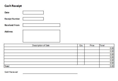 Free Cash Receipts Templates - Excel receipts template