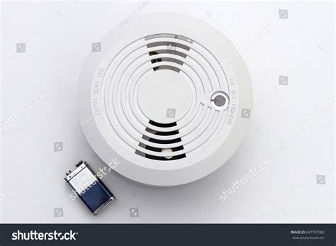 Wireless Optical Smoke Detector Alkaline Battery Stock Photo 697707082 ...