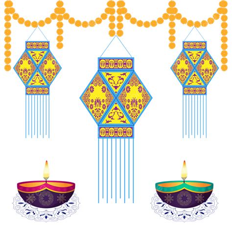 Diwali Akash Kandil Con Diya Para Decoración PNG ,dibujos Akash Kandil, Linterna Diseñada ...