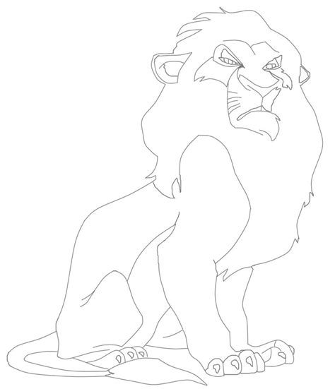 Scar Lion King Character Coloring Page