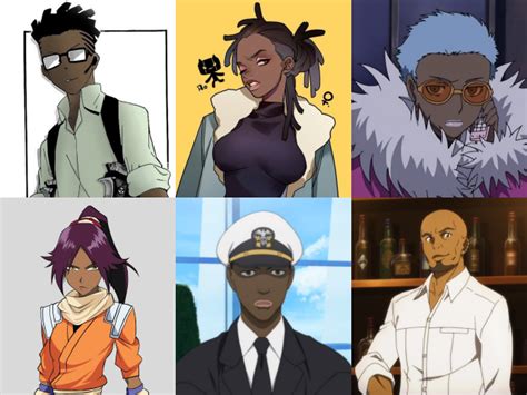 Black Anime Characters Sitting Down