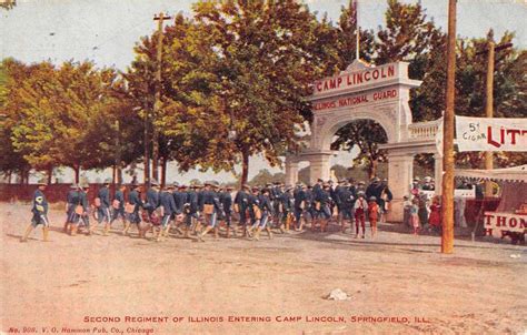 Springfield Illinois Camp Lincoln Military Antique Postcard K56914 - Mary L. Martin Ltd. Postcards