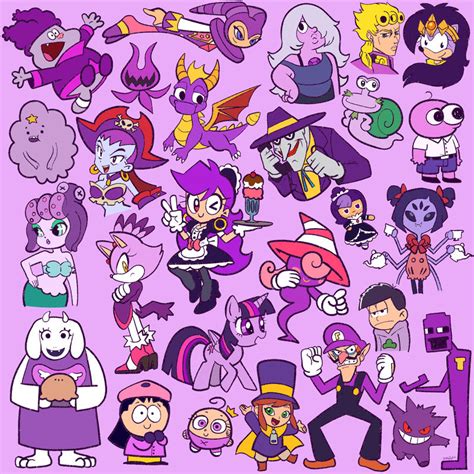 Purple characters by DomesticMaid on DeviantArt