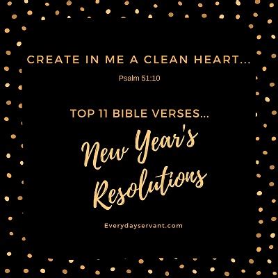 Top 11 Bible Verses-New Years Resolutions - Everyday Servant