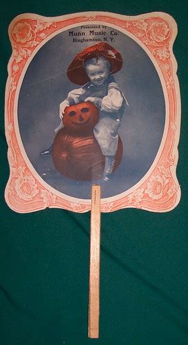 Vintage Halloween Advertising Fan | Neat old fan with a nice… | Flickr