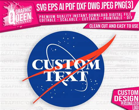 NASA Custom Logo SVG NASA Personalized Logo Svg Nasa - Etsy