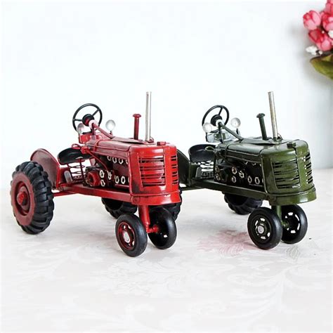 Free Shipping Antique handmade Classic Tractor Model Vintage Metal ...