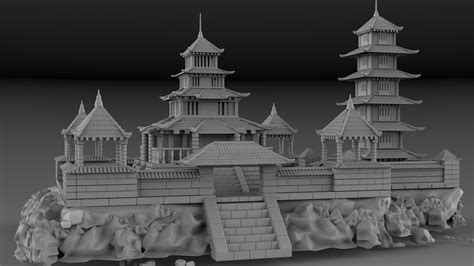 ArtStation - Samurai Temple 3D