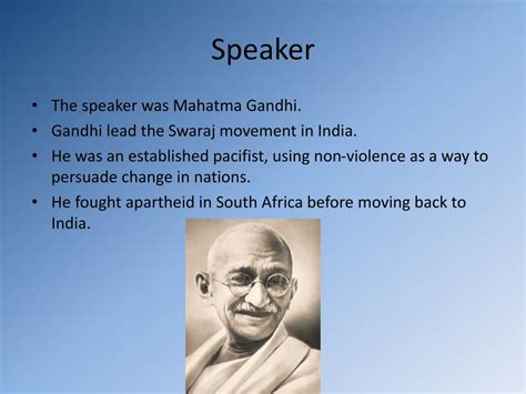 PPT - Quit India Speech by Mahatma Gandhi PowerPoint Presentation, free ...