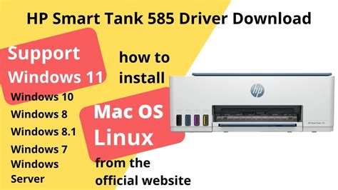 HP Smart Tank 585 Driver Download and Setup Windows 11 Windows 10,Mac 13, Mac 12 - YouTube