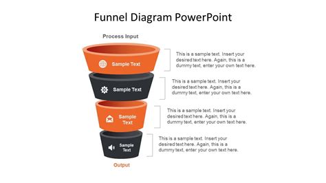 Free 4 Level Vertical Funnel PowerPoint Template & Slides