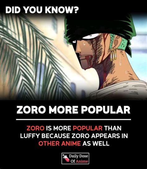 Zoro Appears in other Animes because he simply gets lost from One Piece ...