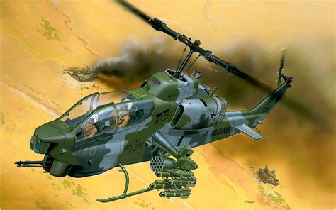 AH-1W Super Cobra. Jaroslav Velc. Más en www.elgrancapitan.org/foro Attack Helicopter, Military ...