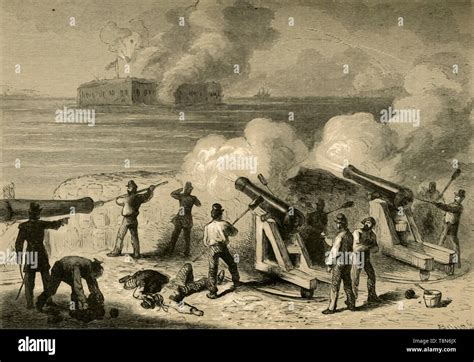 'The Attack of Fort Sumter', (1878). Creator: Albert Bobbett Stock Photo - Alamy